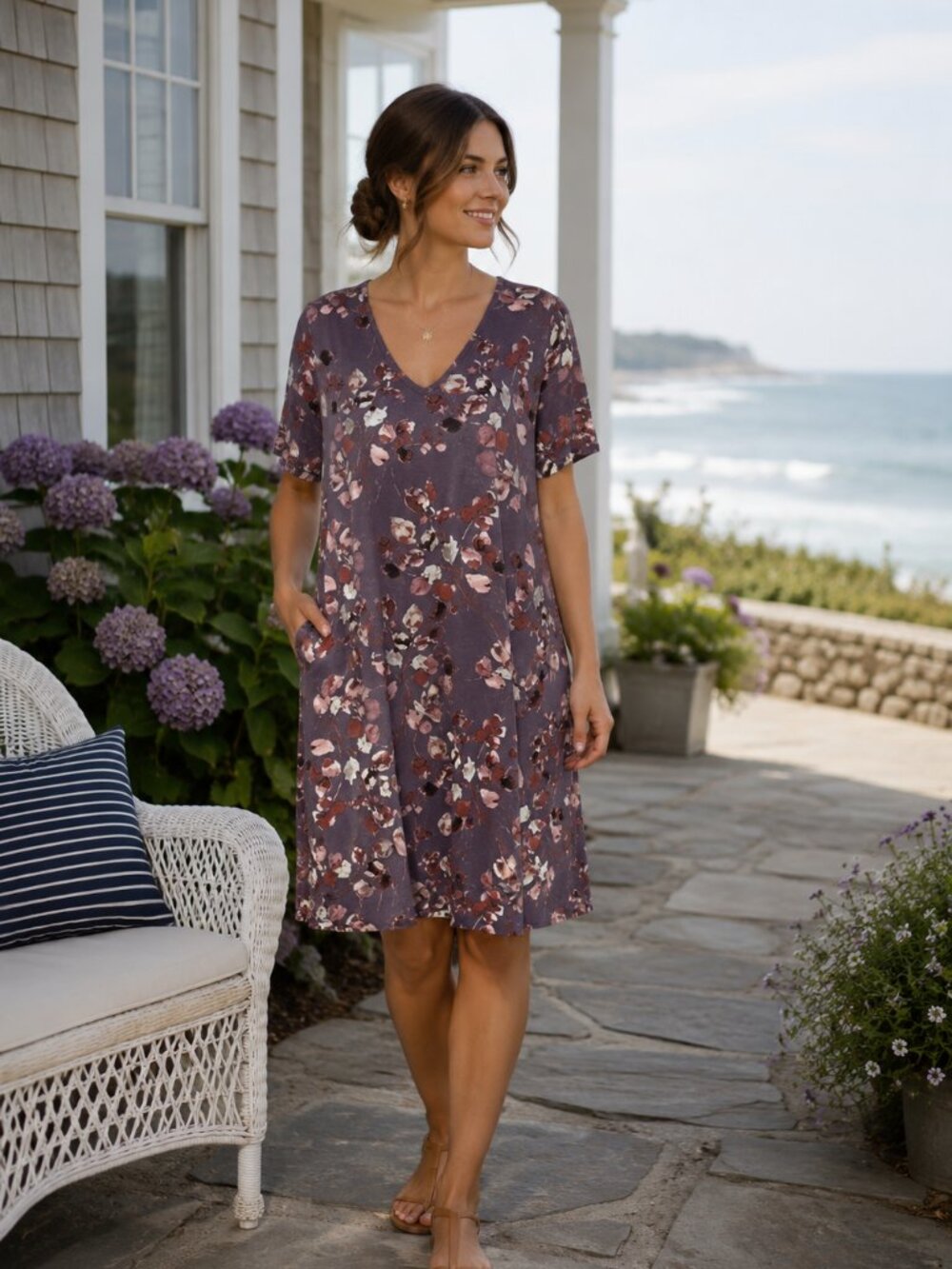 Pure J. Jill affinity french terry floral dress
